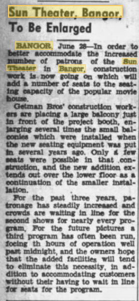 Sun Theater - 28 Jun 1945 Expansion